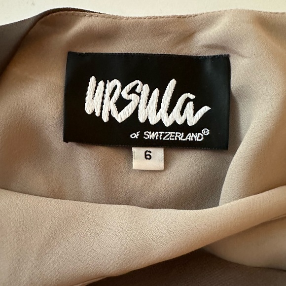 Ursula Brownish & Tan Y2K Vintage Tiered Chiffon Cowl Neck Whimsical Fairy Top 6 - Picture 10 of 14